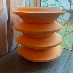 Tupperware Aloha Double Plates. Set of 4